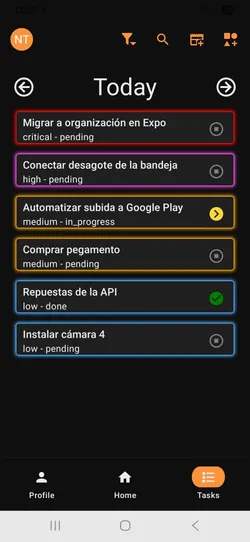 TaskSolver Home Screen - Dashboard with reminders, categories, and Eisenhower Matrix